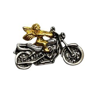Motorcycle Angel Lapel Pin